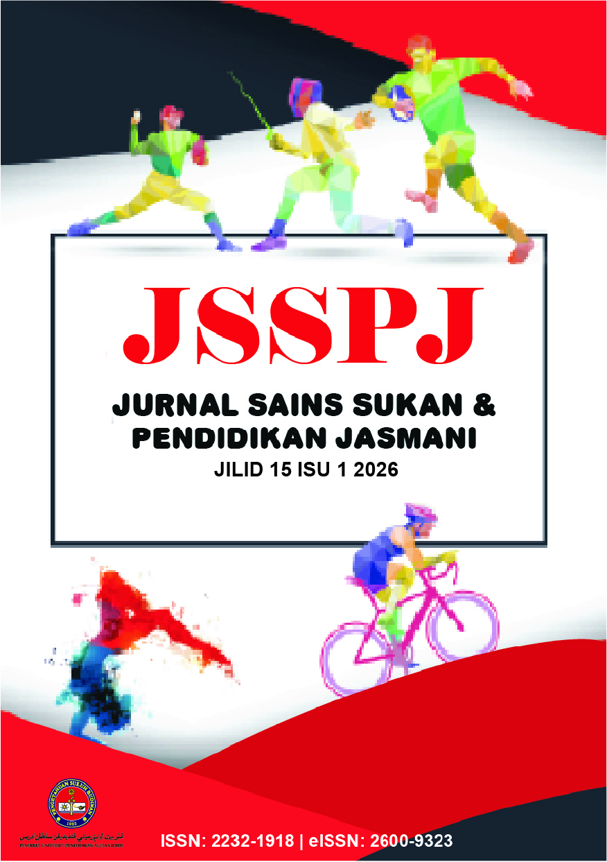 					View Vol. 15 No. 1 (2026): Jurnal Sains Sukan & Pendidikan Jasmani
				