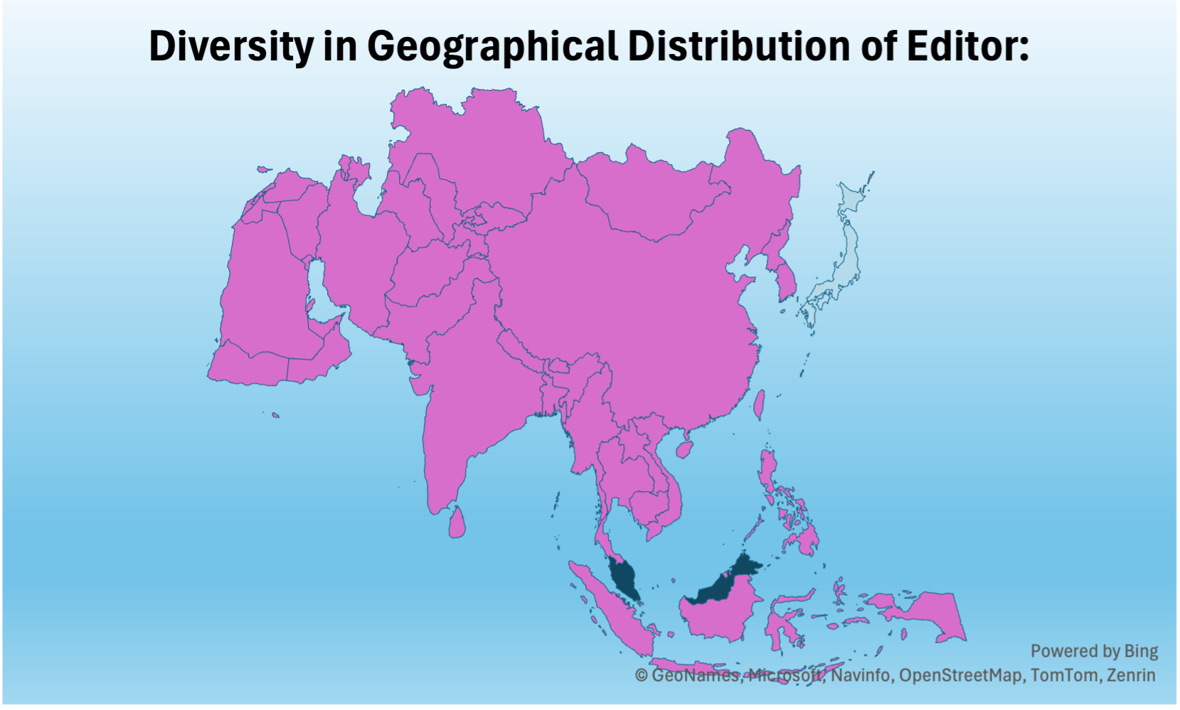 Diversity in Geographical Distribution of Editor